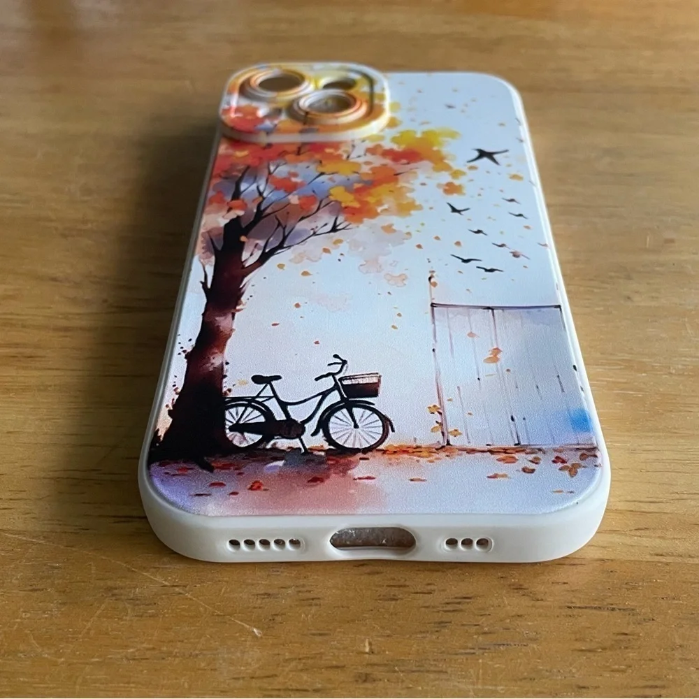 Cream iPhone 15 Fall Themed Phone Case - Picture 5 of 5